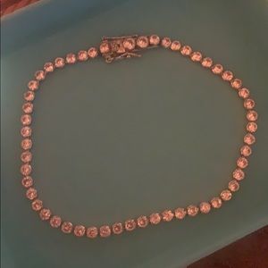 Solid sterling silver tennis bracelet